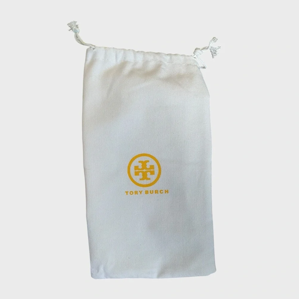 Tory Burch Wallet Dust Bag White Drawstring Storage Pouch